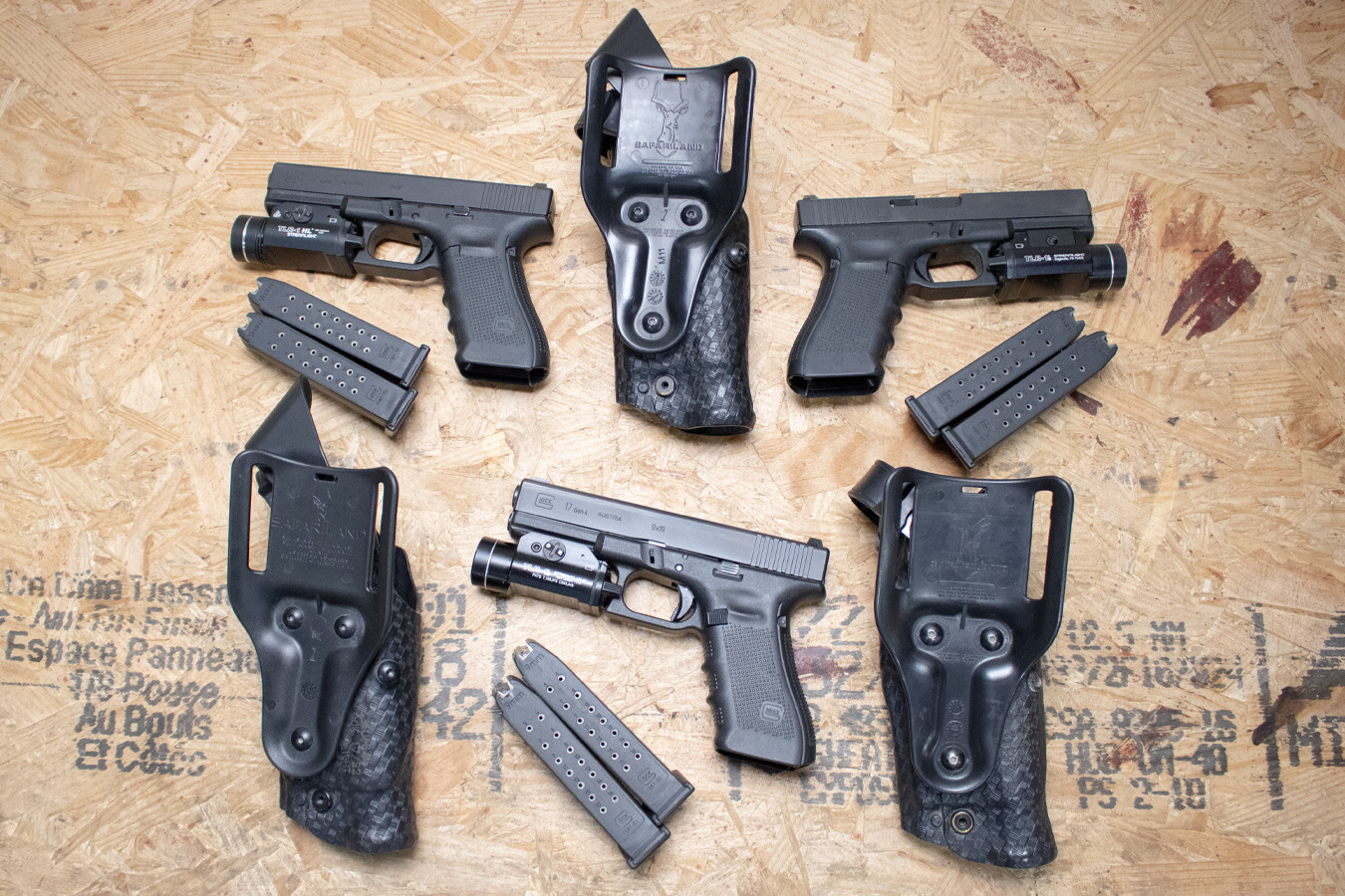 GLOCK 17 Gen4 9mm Police Trade-In Pistols with TLR-1 Light and Safariland Holster (Very Good Condition)